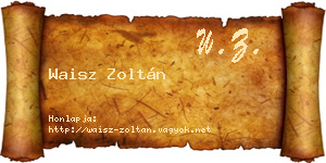 Waisz Zoltán névjegykártya